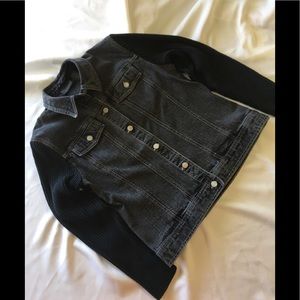 RELATIVITY BLACK DENIM JEAN SWEATER JACKET
